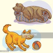 That last panel looks like pure bliss, being crushed under the flab of an enourmous yellow dog is heaven on earth. Fat And Slim Dogs On The Rest Clipart Image