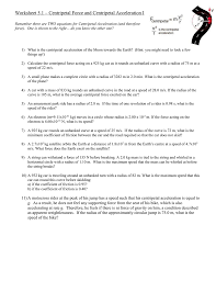 All worksheets floor hockey worksheets : Worksheet 5 1 Centripetal Force And Centripetal Acceleration I