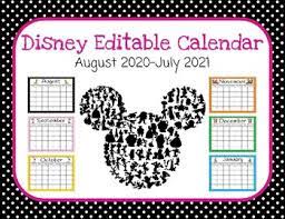 It's not just a pretty monthly calendar, it's also a practical planner with this free monthly calendar 2021 printable is excellent to use to organize schedules, set goals, plot out fun activities and travels, and so much more! Printable Disney Calendar 2020