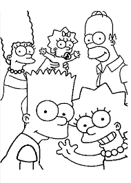 Simpsons Family Coloring Pages For Kids Printable Free Cartoon Coloring Pages Family Coloring Pages Simpsons Drawings