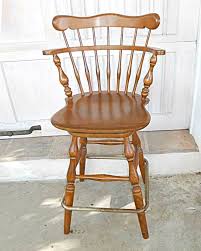 bar stool vintage ethan allen tall