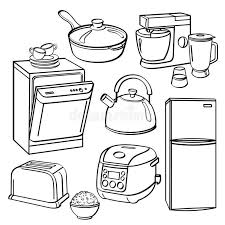 Homeappliancesvector Homeappliancesillustration Coloring Pages Kitchen Utensils Food Coloring Pages