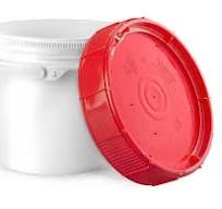 Screw Top Pail - 1.25 Gallon, Red Lid