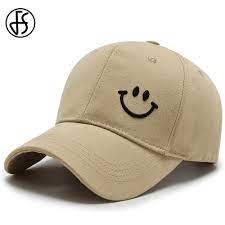 Fs Autumn Smiley Face Caps For Women Men Korean Designer Hat Khaki Orange Baseball Cap Snapback Hip Hop Dad Hats Casquette In 2021 Baseball Cap Summer Caps Hats Hats