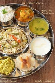Simple Telugu Bhojanam Telugu Thali From Telangana Myspicykitchen Indian Food Recipes South Indian Food Cookery