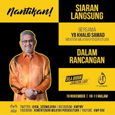 Maybe you would like to learn more about one of these? Khalid Samad En Twitter Saksikan Siaran Langsung Bersama Menteri Wilayah Persekutuan Yb Tuan Haji Khalid Bin Abd Samad Dalam Rancangan Sila Duduk Jangan Lari Pada 19 November Isnin Jam 10 Malam Hanya