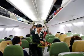 The cabin crew of american airlines is old but this flight attendant is only in her thirties. First Commercial Flight In 20 Years Leaves Ethiopia For Eritrea Meo