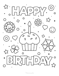 Free printable happy birthday coloring pages for kids. 55 Best Happy Birthday Coloring Pages Free Printable Pdfs