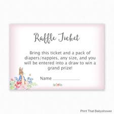 Baby Shower Diaper Raffle Tickets Pink Peter Rabbit Etsy Baby Shower Diaper Raffle Baby Shower Diaper Raffle Tickets Diaper Raffle Tickets