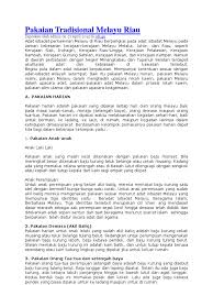Penelitian sejarah menurut para ahli. Pakaian Tradisional Melayu Riau