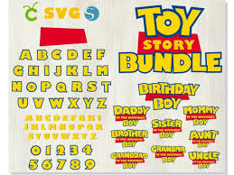 1 otf font (installable font) 1 svg font graphic arts (complete alphabet) 1 svg your text (for personalization) 1 png / 1 svg logo terms of use: Toy Story Font Free Dafont Free