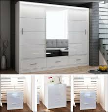 Instrument Marsylia 255cm Bedroom Set Brand New White Gloss Door Finish The Rest Is White Cupboard Design Bedroom Cupboard Designs White Gloss Furniture