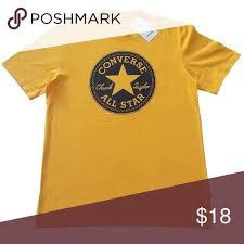 Black And Yellow Converse Shirt Converse Tshirt Nwt Converse Shirt Clothes Design T Shirt