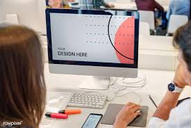 Download Premium Psd Of Teacher And A Student Working On A Computer Screen Computer Computer Diy Design Mockup Free