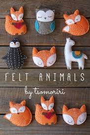 Felt Miniature Animals Felt Crafts Diy Felt Diy Felt Christmas Ornaments