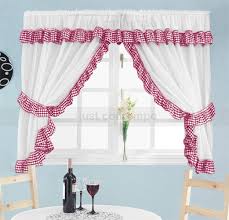 red gingham kitchen curtains