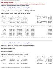 Maybe you would like to learn more about one of these? Chapter 6 Multiple Regression Analysis Further Issues Stata Textbook Examples Introductory Econometrics Chapter 6 Stata Textbook Examples Course Hero