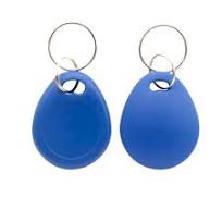 Contactless RFID Proximity Key Fob VIS-KEYTAG-BLUE. 125kHz TK4100, 26-Bit.  Smart Entry Key Tag for Keypad Reader Access Control. BLUE Color. Pack of  ...