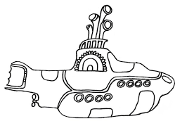 Beatles Yellow Submarine Coloring Book Az Coloring Pages Black And White Stickers Yellow Submarine Submarine Drawing