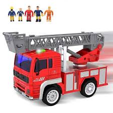 Big Folding Ladder Powerful Friction Wheels Large Red Play Fire Engine Firetruck For Kids Toddlers Boys Girls Funerica Toy Fire Truck With Lights And Sounds 4 Sirens Bonus 5 Toy Figures .diecasts & toy vehicles, buy quality toys & hobbies directly from china suppliers:juguetes for fireman fire truck with lights & sirens baby gift fire engine educational water spray toy.