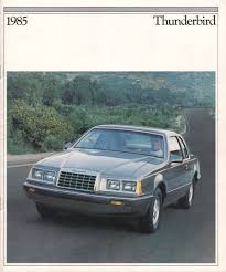 ford 1985 thunderbird sales brochure paintref com