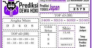 Prediksi Togel Japan 22 November 2020 Hoki November Taiwan