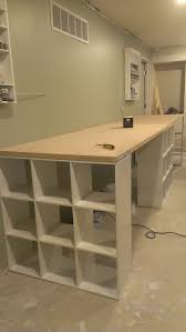 Massive Craft Table I Will Def Extend My Current Bench When I Have The Space Diy Work Table Adding La Craft Table Diy Craft Room Design Craft Room Storage