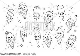 Maybe you would like to learn more about one of these? Cute Kawaii Set Ice Vector Photo Free Trial Bigstock