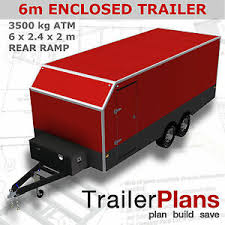 Trailer plans have been providing quality trailer plans since 2008, starting with a single box trailer plan and regularly adding to a range of designs. Trailer Plans 6m Enclosed Trailer Plans Trailer Build Plans On Usb Ebay