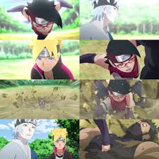 Mitsuki Boruto And Sarada Vs Team 7 Vs Boruto Naruto Next Generations Anime Naruto Anime Boruto And Sarada