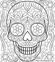 Christmas party activity, christmas gift. Print Sugar Skull Day Of The Dead Coloring Pages Skull Coloring Pages Coloring Pages For Grown Ups Coloring Books