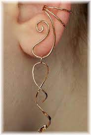 Ear Cuffs Ear Saver Ear Cuff With Dangle Ear Wraps Ear Etsy In 2021 Ear Cuff Ear Jewelry Gold Ear Cuff