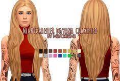 Sims 4 Maxis Match Long Hair That Reaches The Waist This Does Require A Mesh In Order For It To Work In The Game Sims Hair Long Hair Styles Maxis Match
