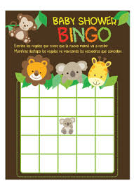 Check spelling or type a new query. Bingo Para Baby Shower De La Jungla Linuras Fiestas
