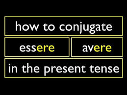 Italian Present Tense 4 Irregular Verbs Ere Essere Avere