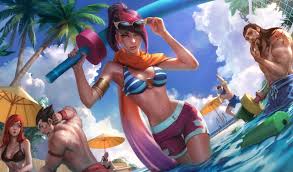 Pool Party Fiora For League Of Legends Chengwei Pan Pool Party Skins Lol Champions League Of Legends