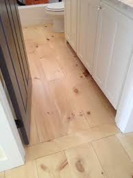 I Like How They Did The Transition Into Bathroom With Board Laid Opposite Flooring Direction In Doorway House Flooring Flooring Pine Floors