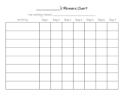 Printable Reward Chart Template Vastuuonminun