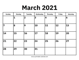 Join our email list for free to get updates. March 2021 Calendars Printable Calendar 2021