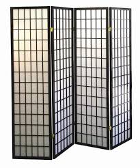 Black finish wood frame and artificial white rice paper. Asia Direct 530 4 4 Panel Black Finish Wood Rice Paper Room Divider Shoji Screen