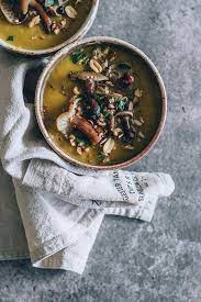 Vegan Mushroom Soup For A Comforting Autumn Dinner Recipe Vegan Mushroom Soup Stuffed Mushrooms Recipes
