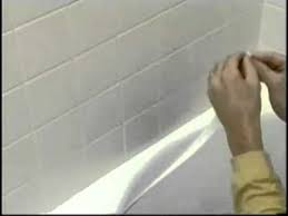 Any tips on triming out the perimeter of the new installed surround would be much appreciated. Tub Wall Seal A Crack Adhesive Sealer Installation Youtube