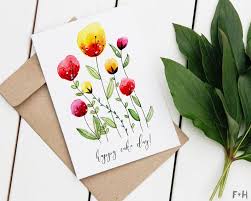 Birthday Card Ideas For Grandma Free Printable Watercolor Birthday Cards Fox Hazel Flower Birthday Cards Watercolor Birthday Cards Grandma Birthday Card