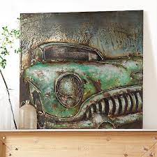 Metal Classic Car Wall Art Grandin Road Car Wall Art Animal Wall Art Textured Wall Art