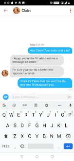 So there's definitely precedent that. Got Unmatched Shortly After Worth It Though Tinder