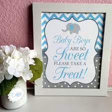 Baby Boys Are So Sweet Please Take A Treat 5x7 8x10 Printable Etsy In 2021 Candy Buffet Baby Shower Elephant Baby Shower Candy Baby Shower Candy Table