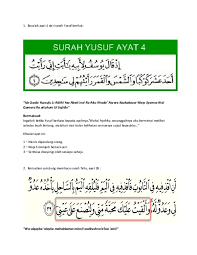 Throw him into the ark, and throw it into the river, then the river shall throw it on to the bank, and there an enemy to me and an enemy to him shall take him. Doc Surat Yusuf Rahma Arif Academia Edu