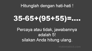 Melepas apa yang paling enak dan membuat kita lega? Awas Pertanyaan Logika Yang Menjebak Matematrick