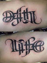 An ambigram is one of the type of text type wherein the words stay the very same whichever direction it is seen from. Ambigram Tattoos Generator Free Peatix