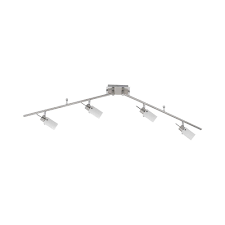 Entdecke möbel & accessoires passend zu deinem stil und budget, versandkostenfrei ab 30 €. Led Deckenstrahler 4 Flg Chrom Nickelmatt Schwenkbare Leuchtenspots